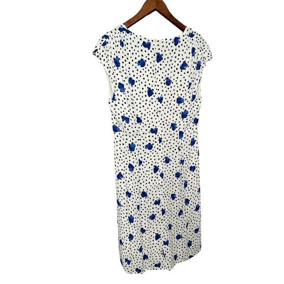 BOSS White Polka Dot Blue Desmala Dress Size US 8/M - Picture 3 of 8